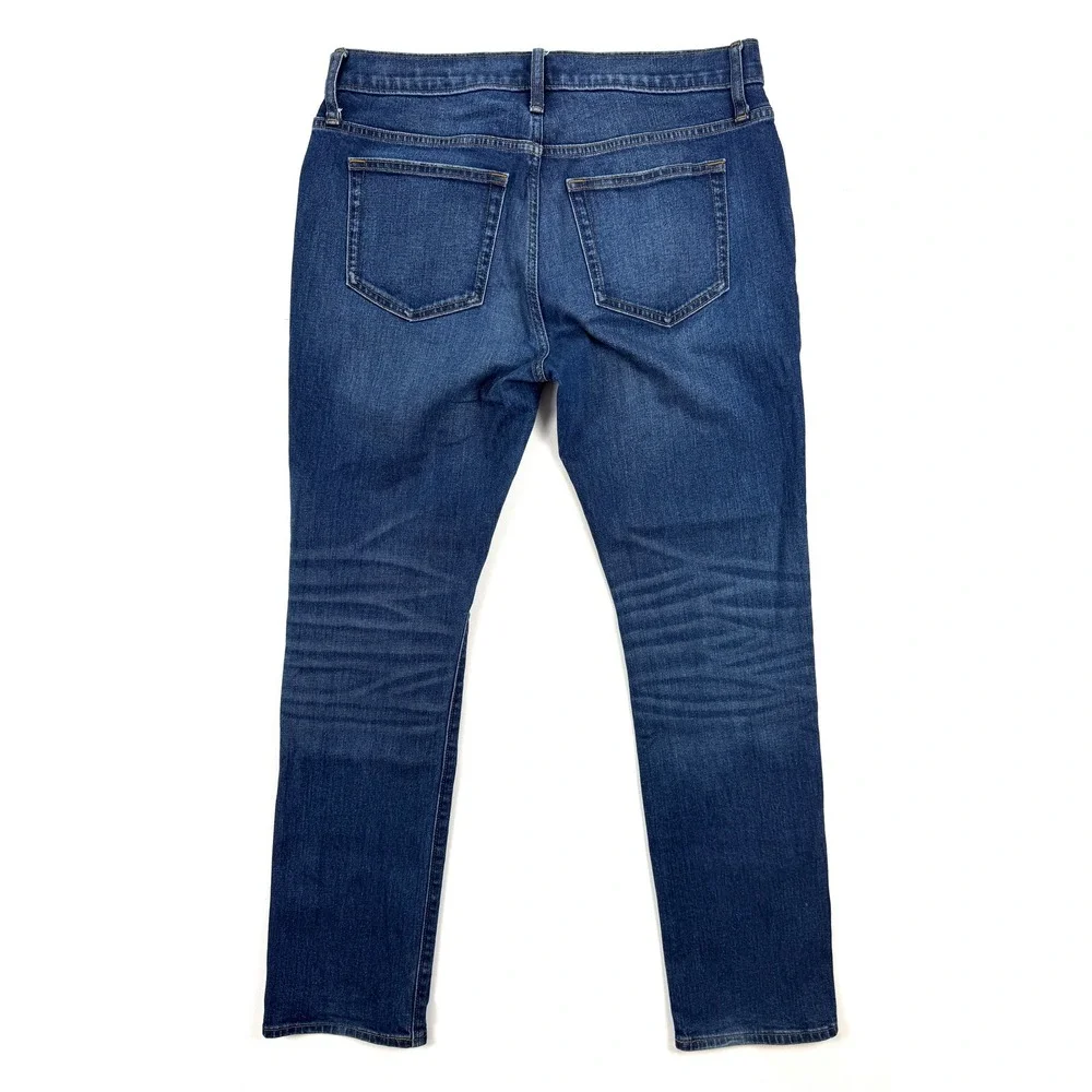 J CREW Men's Slim Fit Flex 32x30 Distressed Denim Medium Wash Blue Jeans #1777